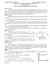 Đề thi học sinh giỏi trung học cơ sở môn thi vật lí 9 thời gian 150 phút (không kể thời gian phát đề)